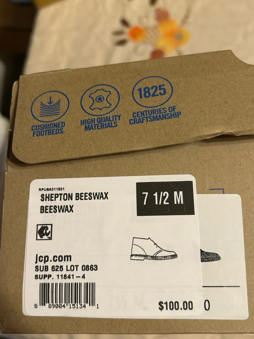 Clarks Shepton Beeswax Leather Chukka Boots Mens Size 7.5M Brown New In Box